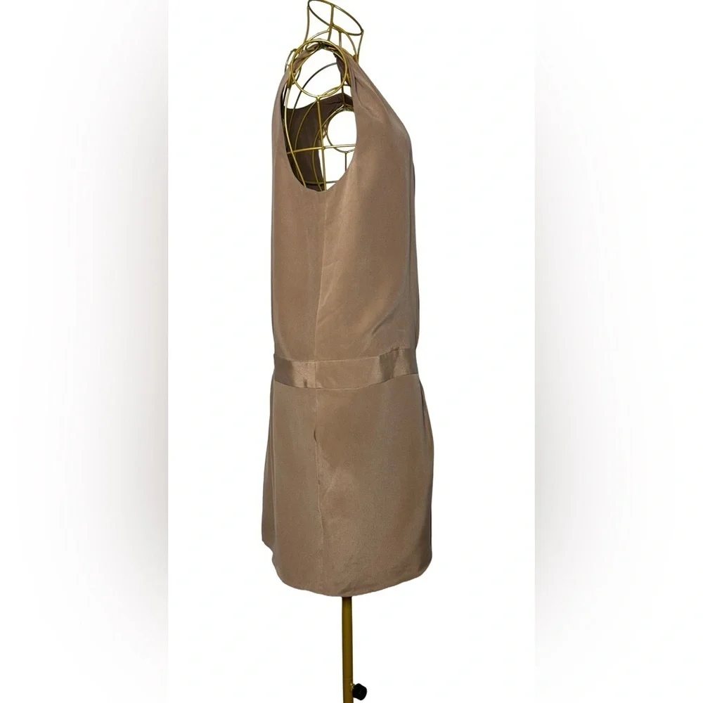 J. Crew Taupe Wrap-Style Sleeveless Dress